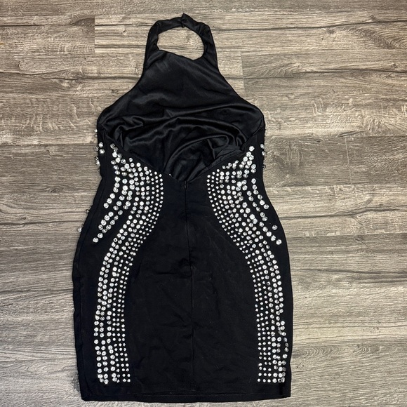 Elegant Black Studded Dress - Picture 5 of 9